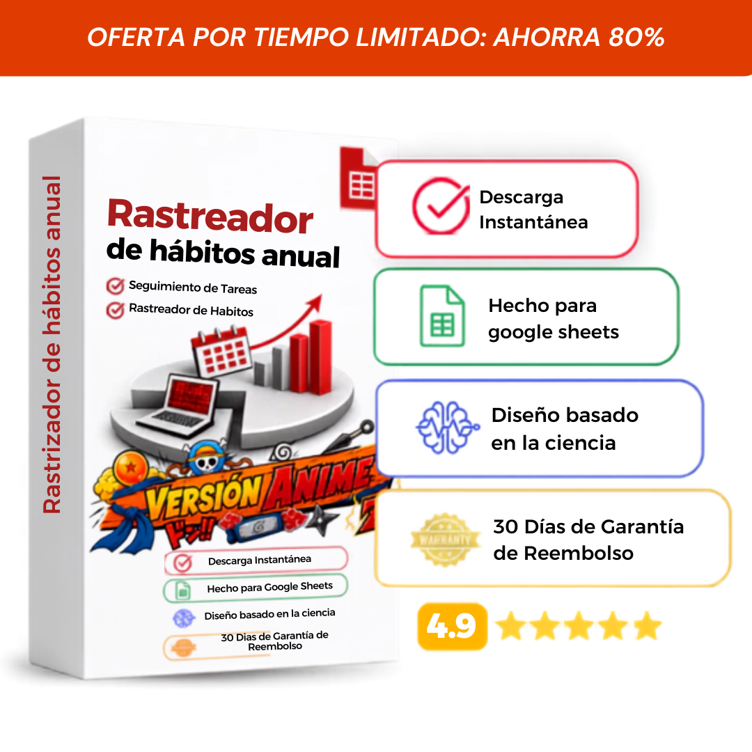 Plantilla de Hábitos para Excel y Sheets
