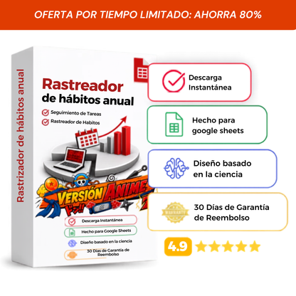 Plantilla de Hábitos para Excel y Sheets